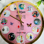 Personalized Baby Resin Photo Wall Clock with Details at Zestpics