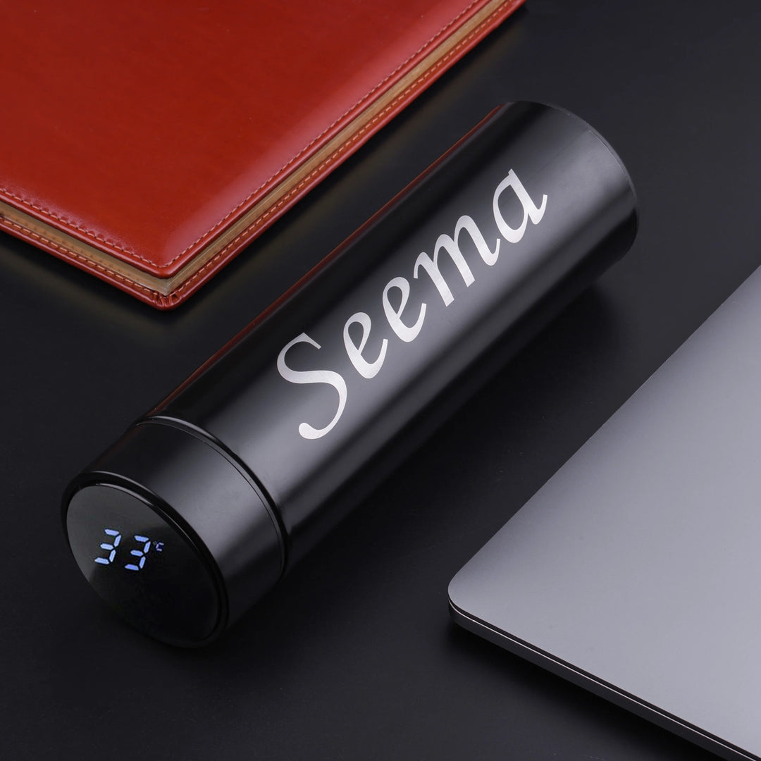 High-quality, reusable bottle/flask with custom name engraving | Zestpics