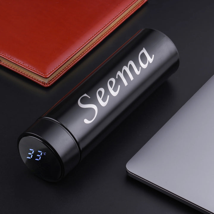 High-quality, reusable bottle/flask with custom name engraving | Zestpics