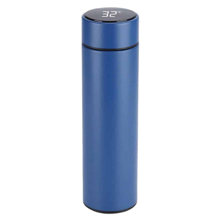 Custom Engraved Smart Flask with Touch Screen Temperature Display – Blue | Zestpics