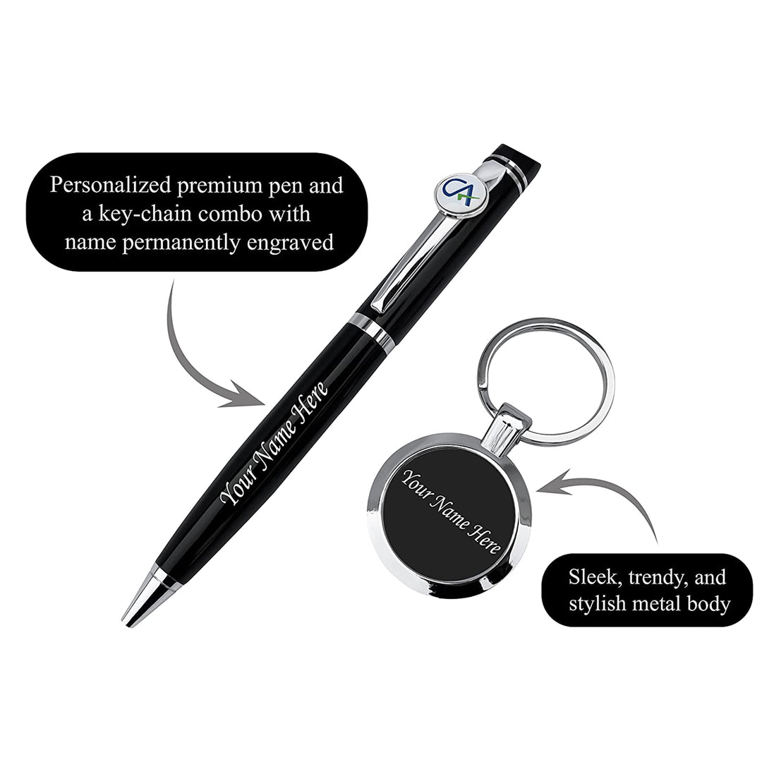 Gift For CA – Personalized CA Pen with Keychain – Gift for Chartered Accountants