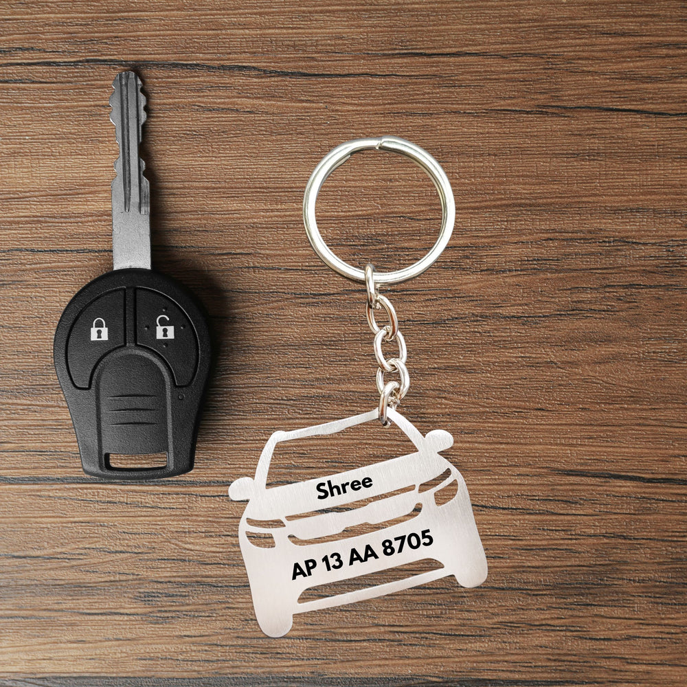 Keychains for Cars, Number Plate Design for Car, Car Keyring | Zestpics