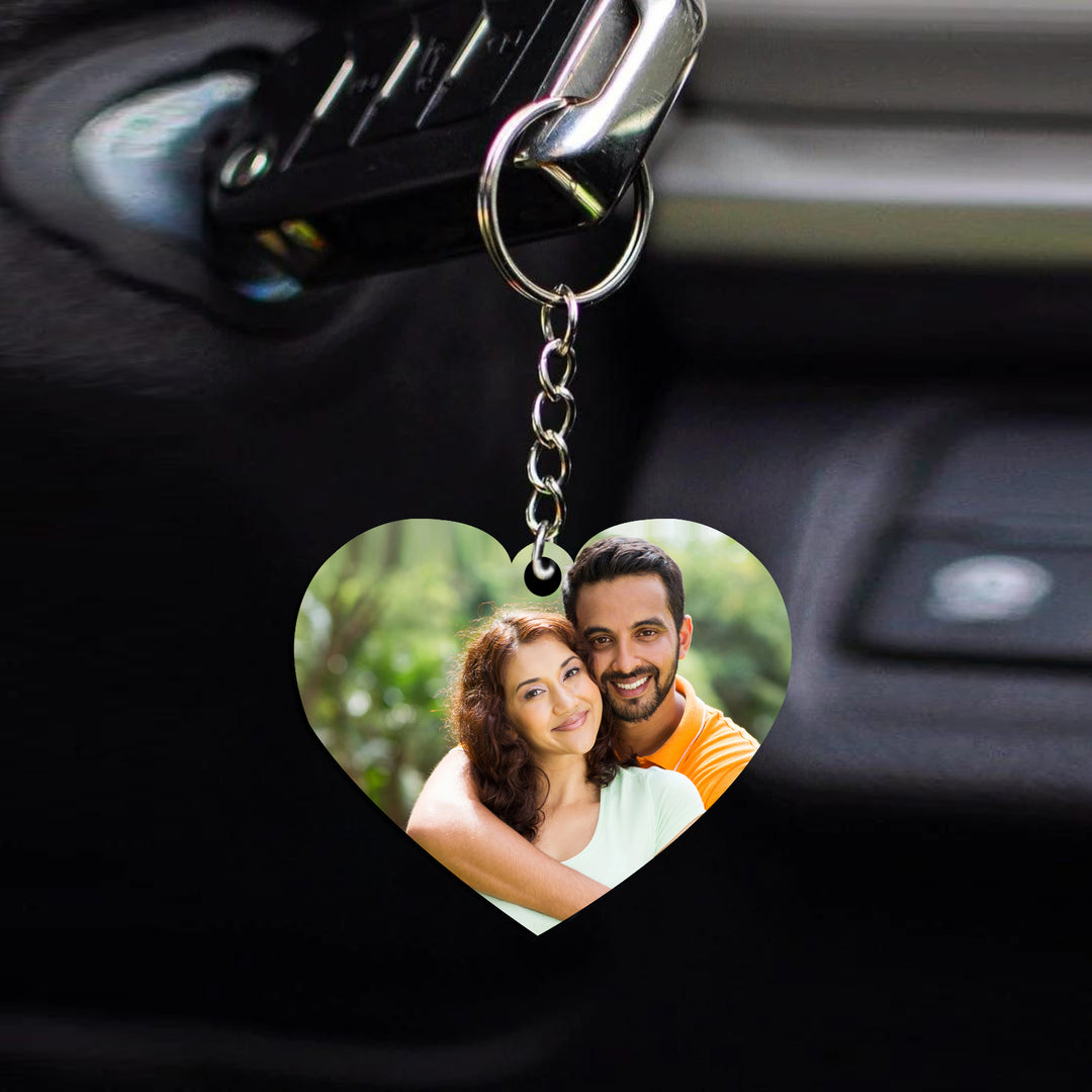 Photo Heart Keychain, Personalized Keychains, Custom Keychains  Online, Valentine' Day Gifts, Zestpics, Hyderabad, India