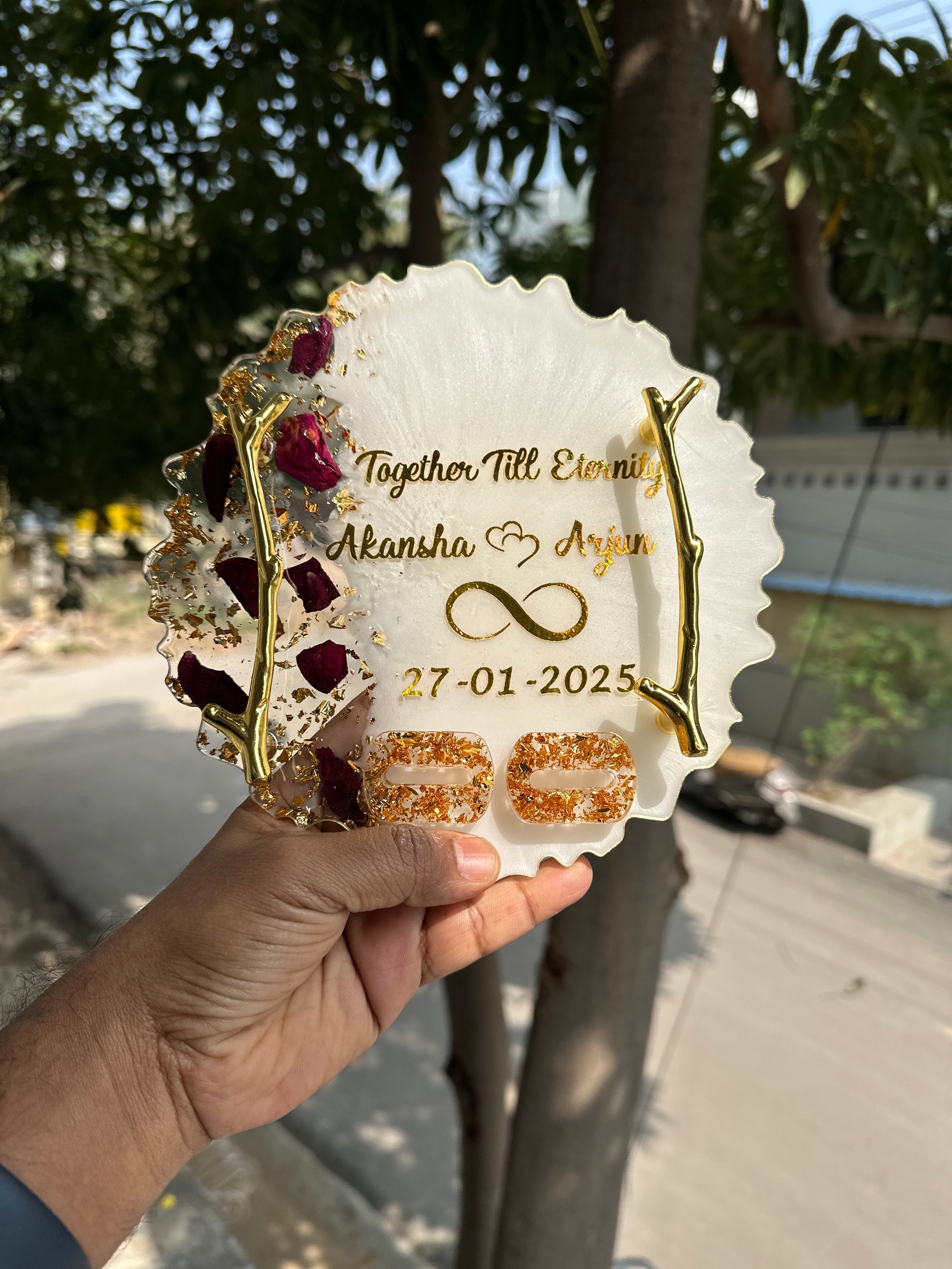 Personalized Engagement Ring Platter Unique Proposal Idea Zestpics