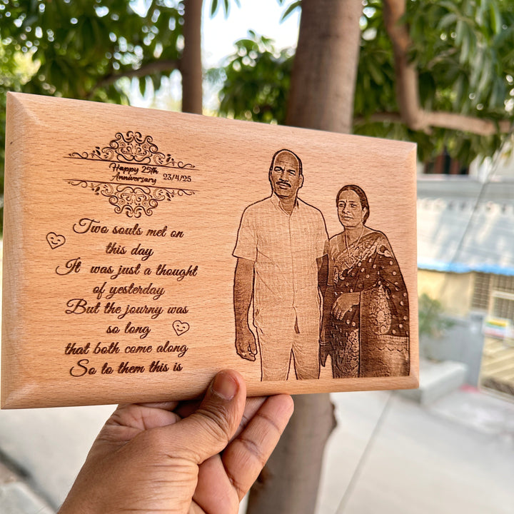 Silver Jubilee Custom Photo Frame with Names | Zestpics