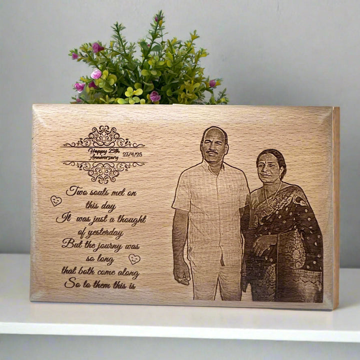 Silver Jubilee Custom Photo Frame with Names | Zestpics