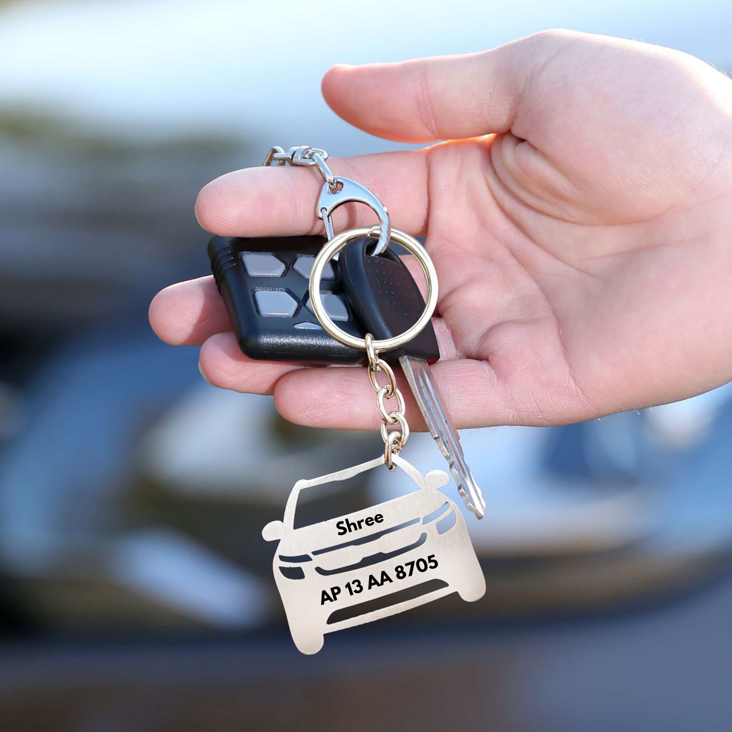 Keychains for Cars, Number Plate Design for Car, Car Keyring