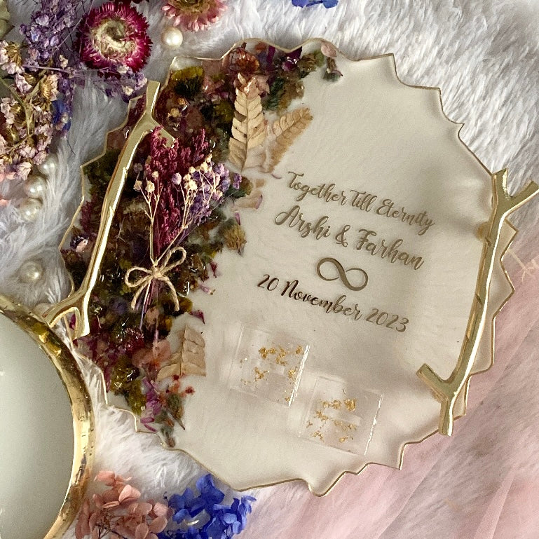 Personalized Engagement Ring Platter | Unique Proposal Idea | Zestpics