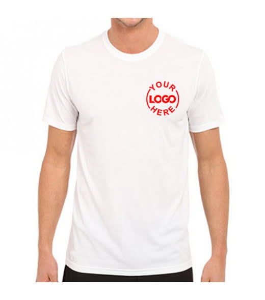 Personalized White T-Shirts Custom Logo Text Printing Round Neck Front or Back Side Small 36