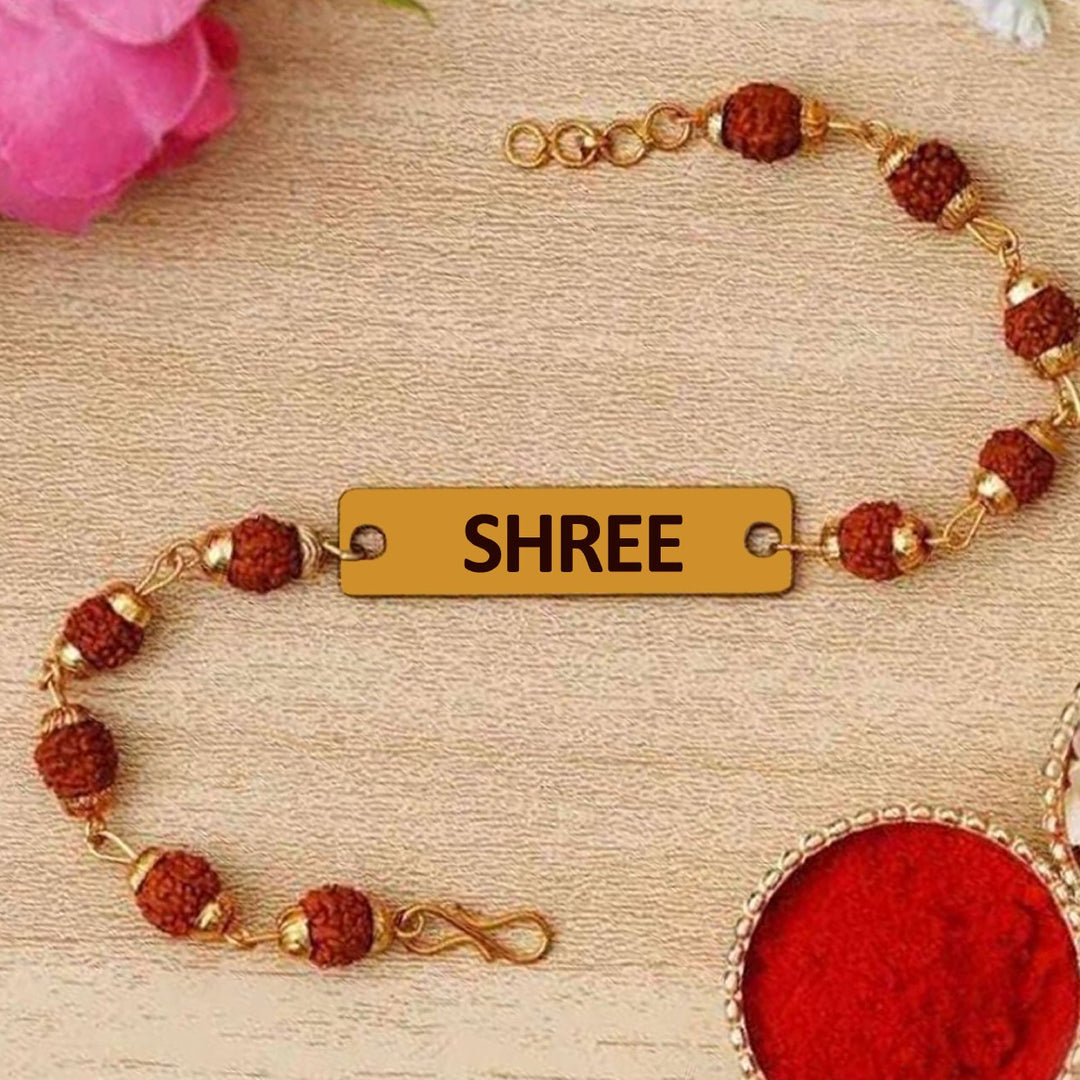 Metal Premium Rudraskha Rakhi 2024 | Zestpics