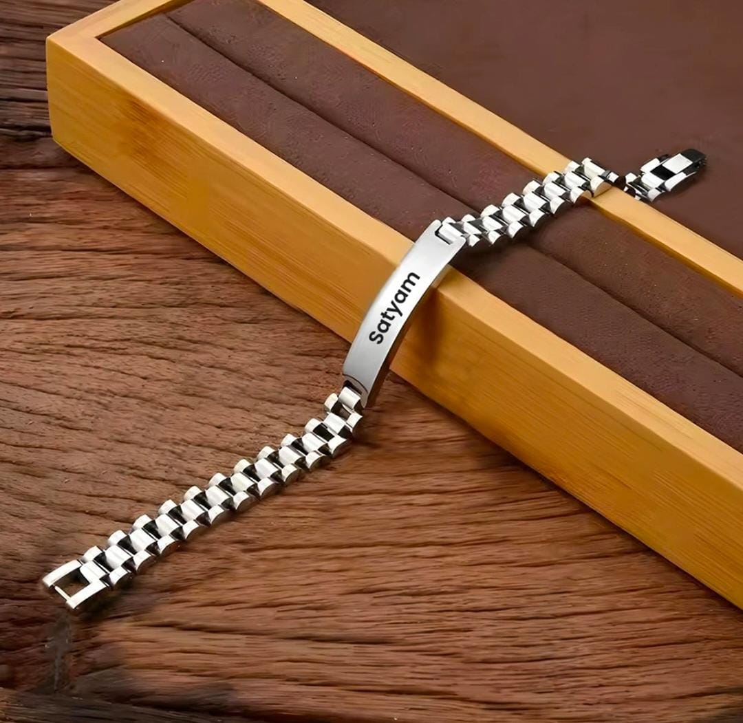 Personalized silver name bracelet for men and women - Zestpics