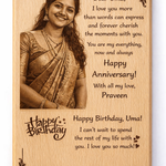 Personalized Wooden Engraved Photo Plaque – Custom Message Gift | Zestpics