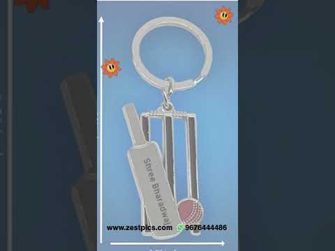 Personalized Cricket Bat Keychain | Cricket Fan Gift | Cricket Bat, Ball, Wickets | Zestpics