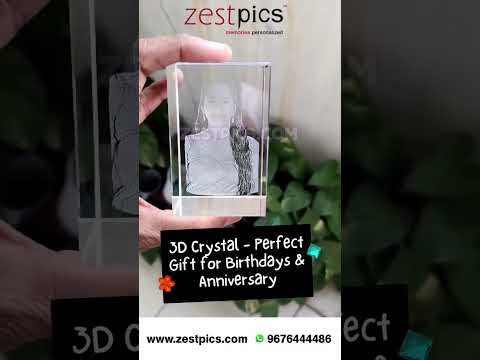 Custom 3D Photo Crystal for Birthday or Anniversary | Zestpics