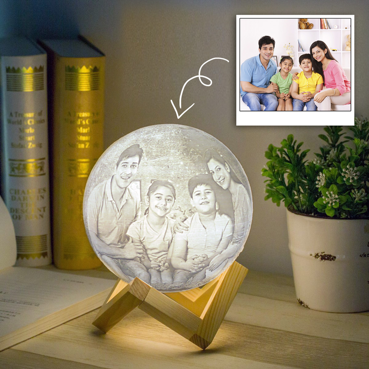 Personalised Moon Lamp | Personalised Couple Moonlight Lamp - Zestpics