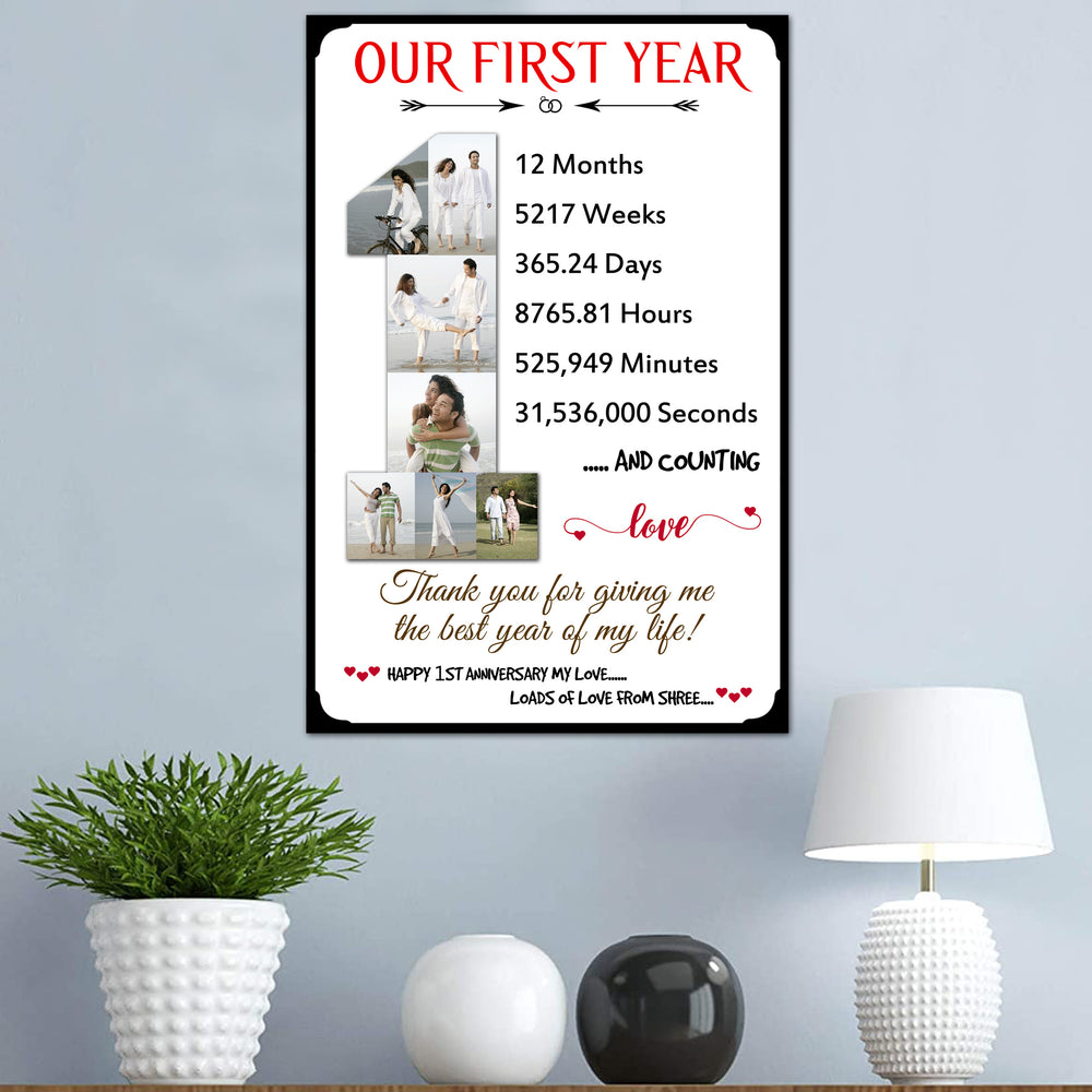 1st Anniversary Gift for Husband, 1st Wedding Anniversary, Anniversary Gifts | Zestpics