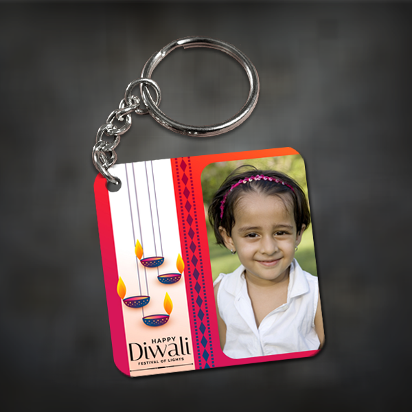 Buy & Send Personalized Photo Diwali Gifts - Keychains online in India