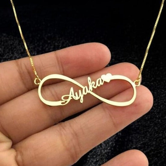 Gold Plated Infinity Pendant Necklace, Infinity Pendant, Infinity