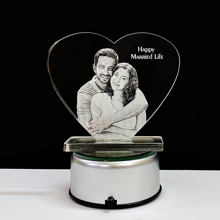 13x13x0.8 Heart Stand 2D Acrylic