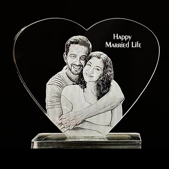 13x13x0.8 Heart Stand 2D Acrylic