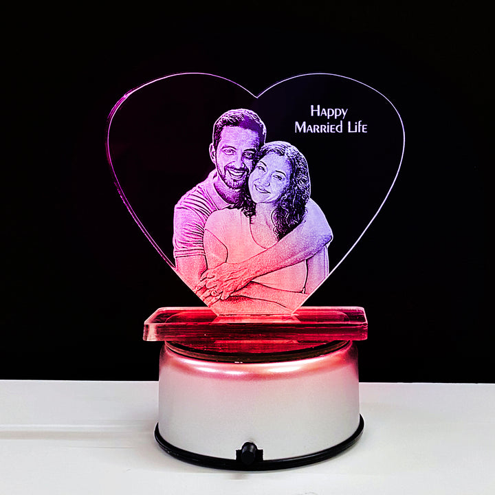 13x13x0.8 Heart Stand 2D Acrylic