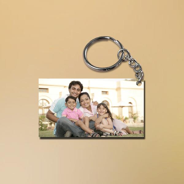 Rectangle Keychain, Personalized Custom Keyrings, Photo Printed Key Ring