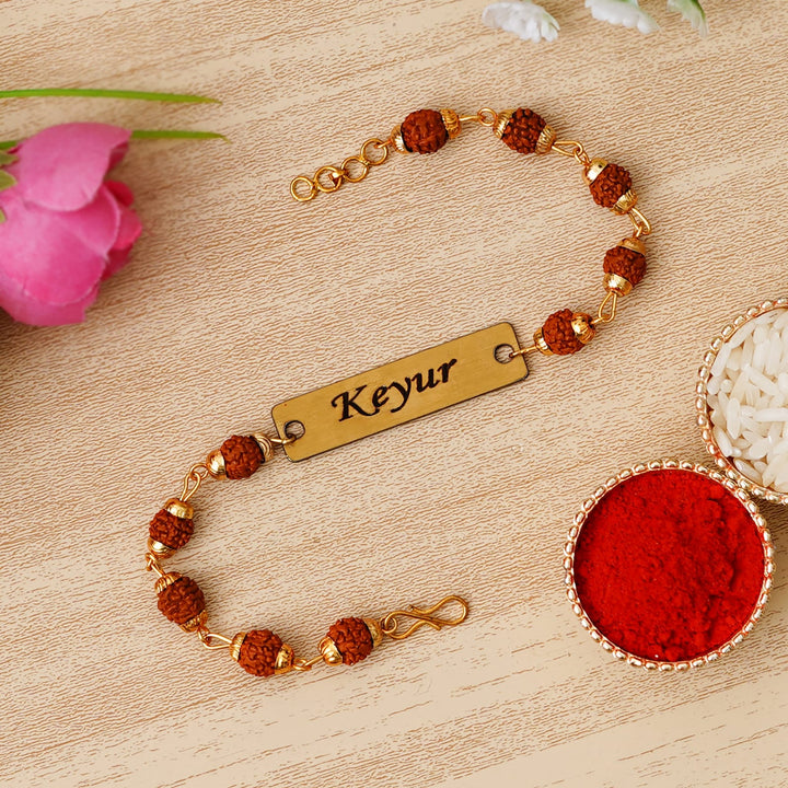 Metal Premium Rudraskha Rakhi 2024 | Zestpics