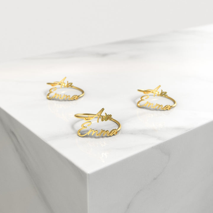 Personalised Couple Name Ring