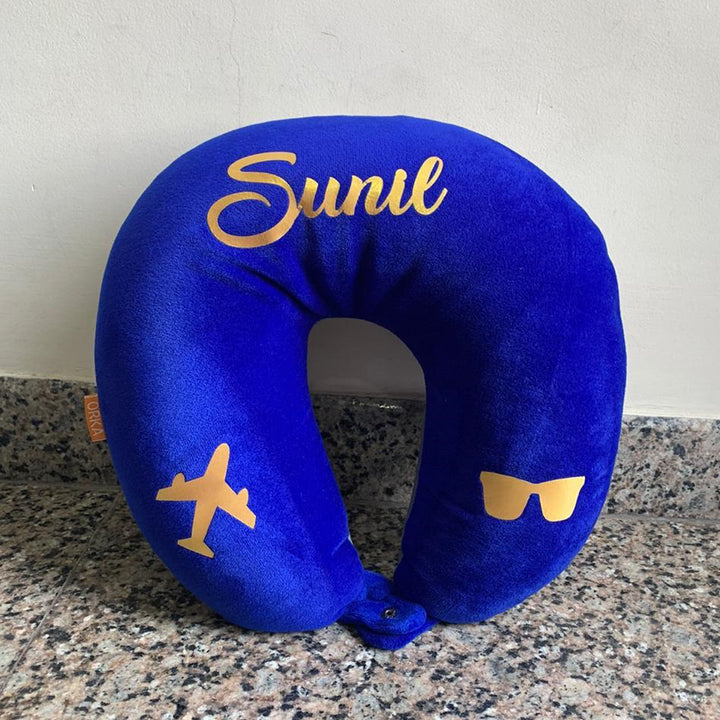 Travel Pillow with name: Design your own Neck Pillow with your favourite name on it.