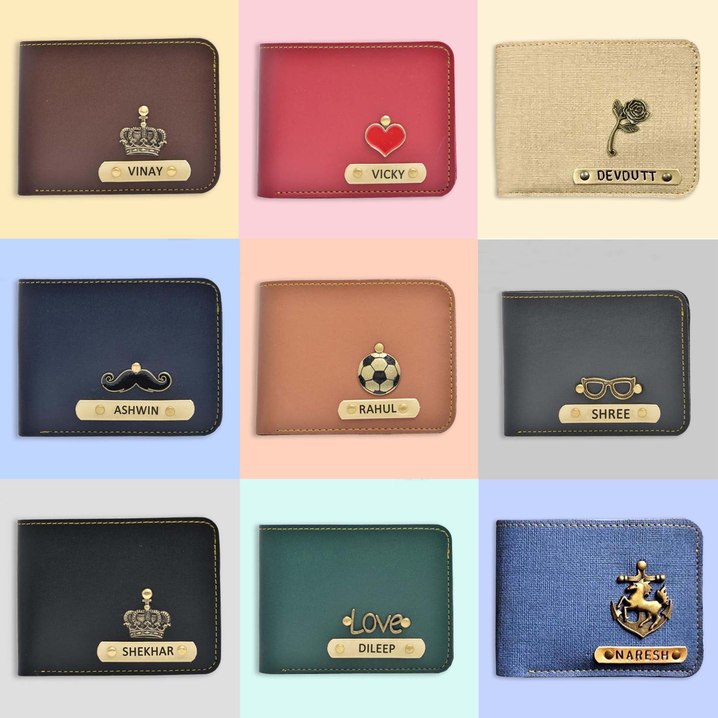 Custom Wallet Set Personalised Leather Gifts, Custom Wallets | Zestpics