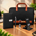 Personalised Corporate Gift Set with Name – Laptop Bag, Diary, Pen, Keychain & Phone Stand