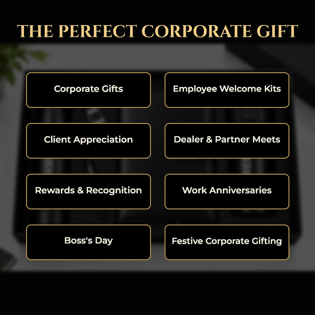 Corporate gift ideas – employee welcome kits, client appreciation, dealer meets, rewards and recognition, work anniversaries