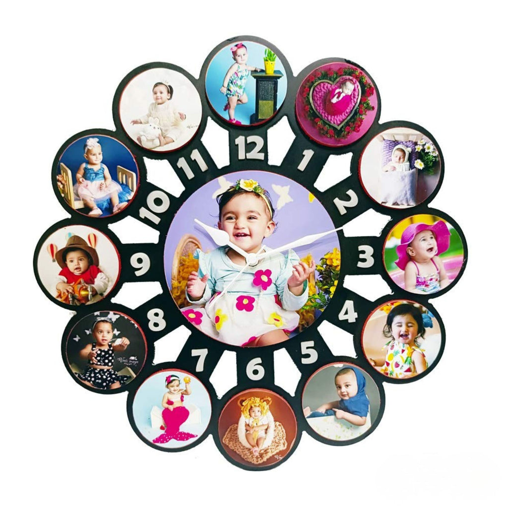 12 months baby photo clock | Zestpics
