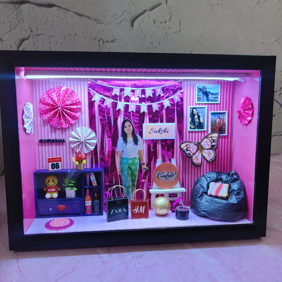 Personalised miniature birthday frame for wife | Zestpics