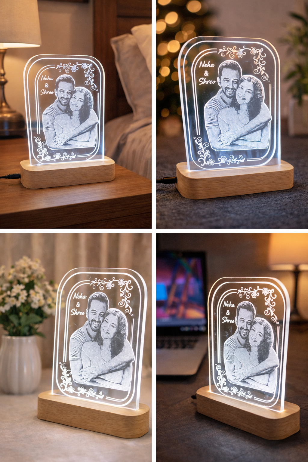 Romantic anniversary gift LED lamp | Zestpics