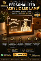 Personalized Acrylic LED Birthday Photo Lamp | Zestpics