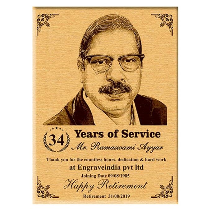 Personalised engraved wooden plaque – Adorable retirement gift | Zestpics.com