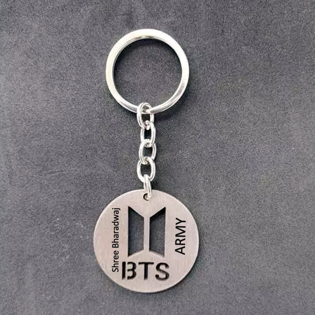 Personalized BTS Keychain with Laser Engraving - Made of High Quality Stainless Steel | Zestpics