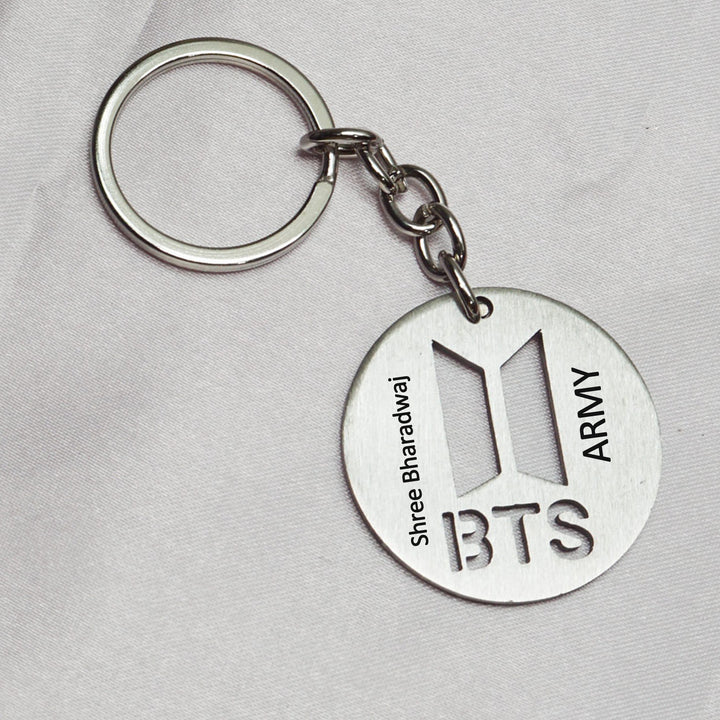 Personalized BTS Keychain with Laser Engraving - Made of High Quality Stainless Steel | Zestpics