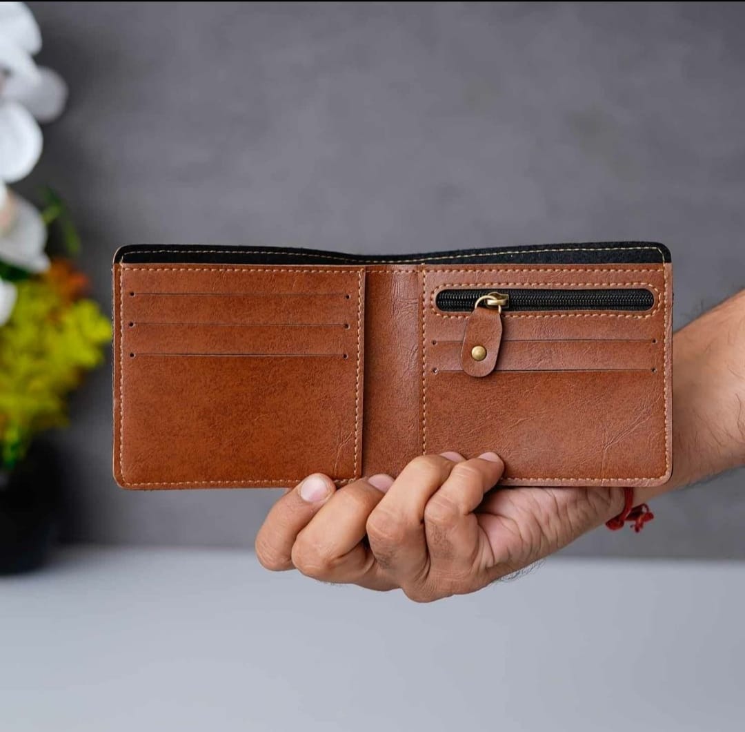 Men's Genuine Slim Leather Bifold Wallet Money Clip Credit Card Holder Purse  | eBay