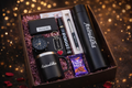 Personalised birthday gift hamper for men with custom name items | Zestpics