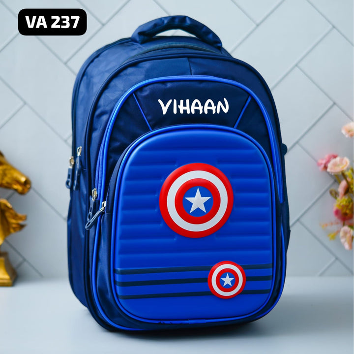 Personalized Captain America School Bag 18-inch | Zestpics
