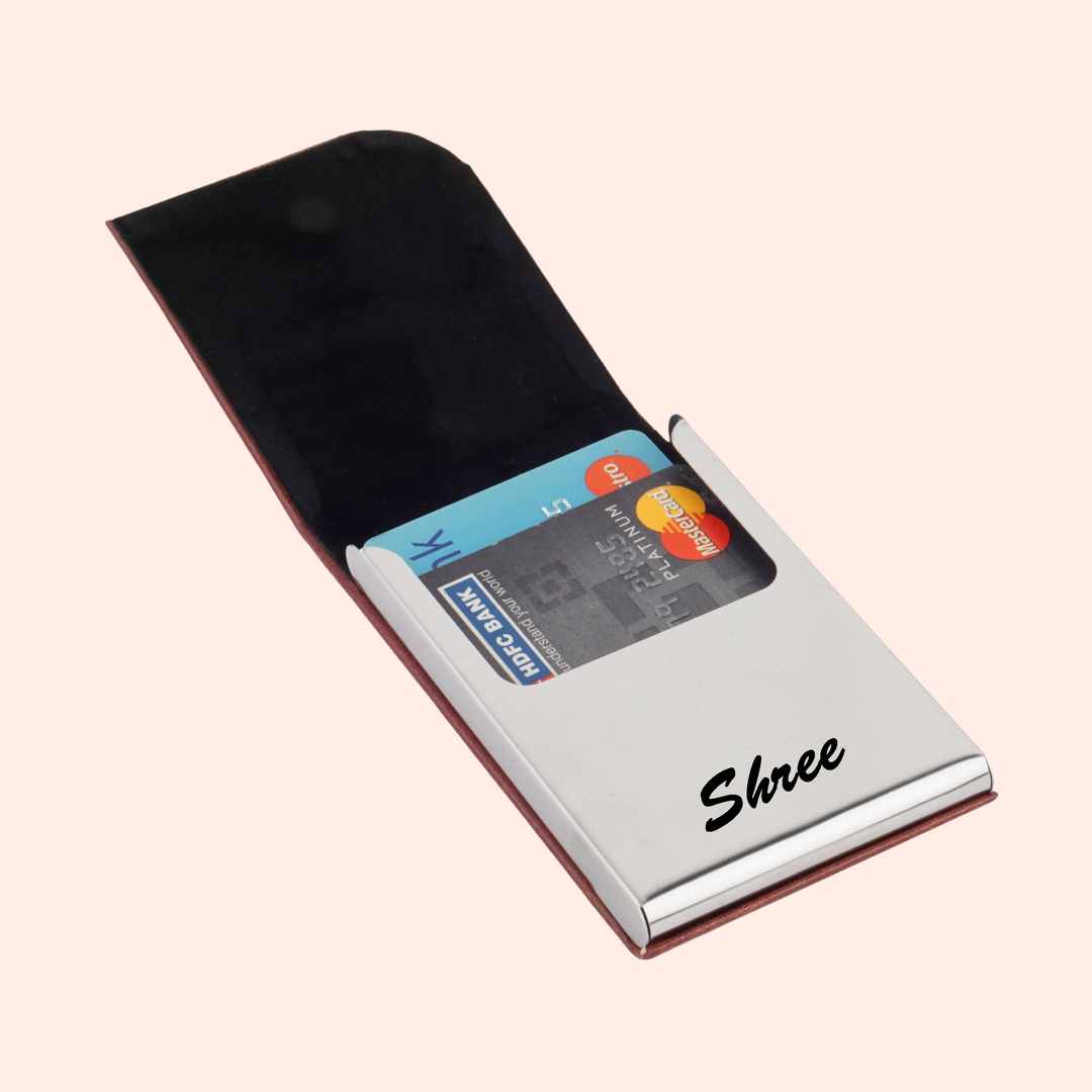 Custom Card Holder - Personalised Business Card Holder | Zestpics