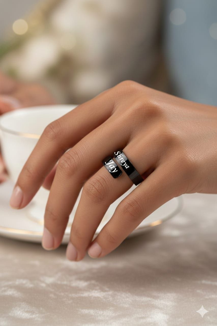 matching couple rings with custom engraving | Zestpics