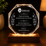 Personalized Crystal Trophy with LED Base | Custom Engraved Gift | Zestpics