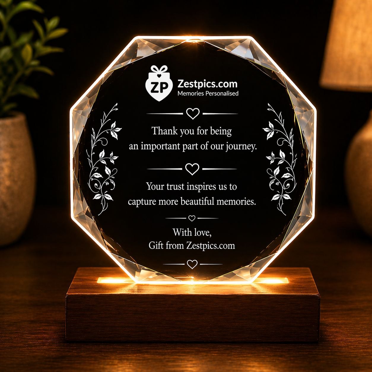 Custom LED Crystal Trophies | Zestpics