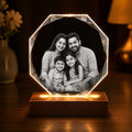 Custom LED crystal frame for family memories | Zestpics