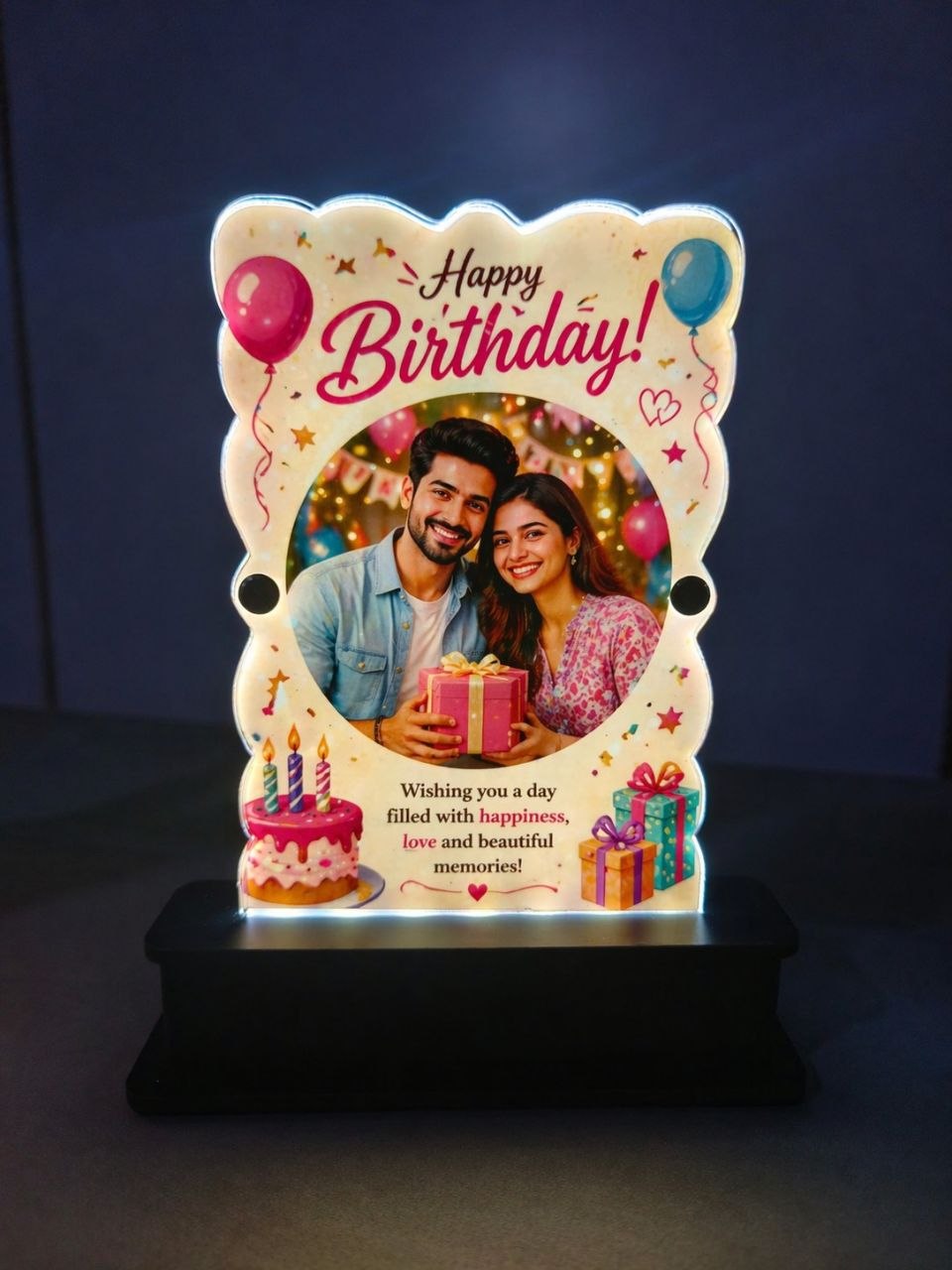 Custom couple birthday lamp gift | Zestpics