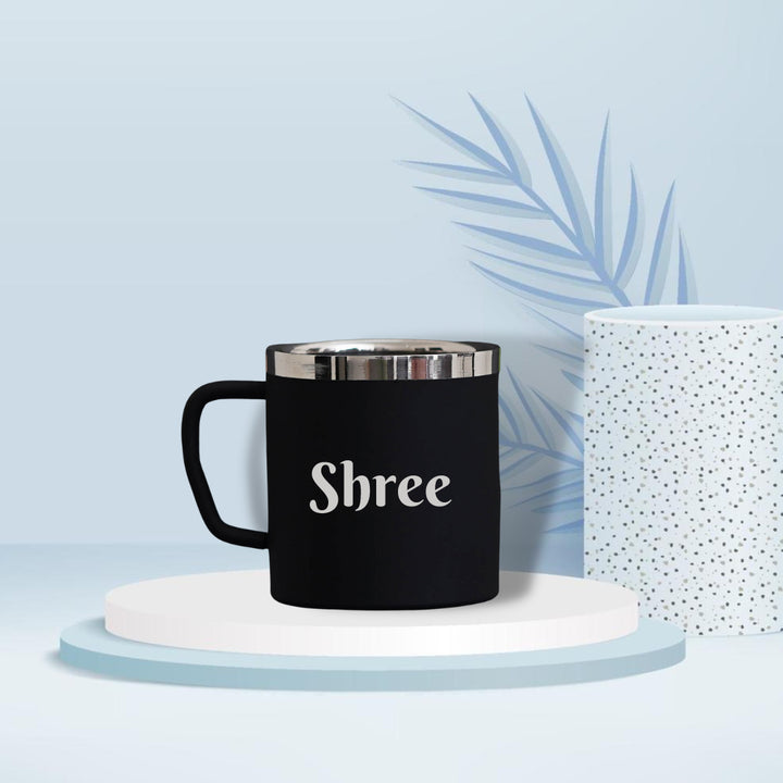 Customised Black Steel Mug | Make a Unique Gift for Any Occasion | Zestpics