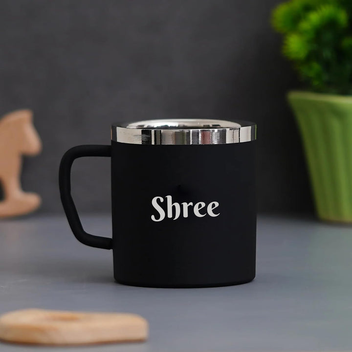 Customised Black Steel Mug | Make a Unique Gift for Any Occasion | Zestpics